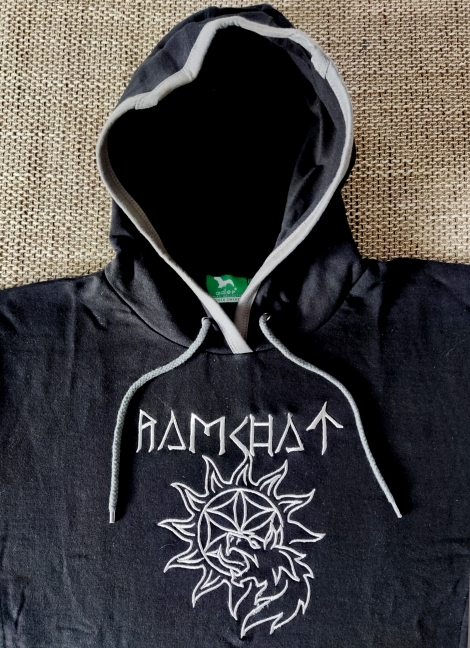 Ramchat (Dámska mikina) - Dámska čierna mikina s kapucou, bez zipsu