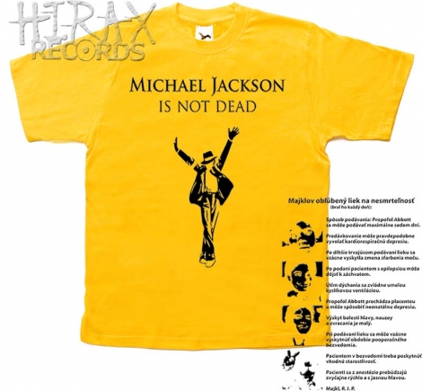 MICHAEL JACKSON IS NOT DEAD - Žlté tričko