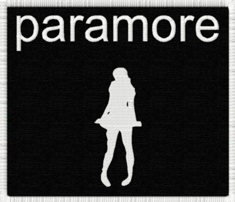 PARAMORE - Nápis so siluetou postavy