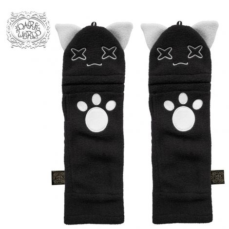 Čierne plačiaky s motívom mačky