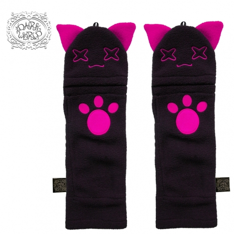 Čierne plačiaky s motívom mačky