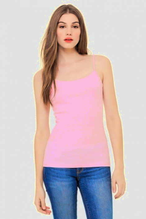 Dámske tielka Bella Spaghetti alebo Fruit of the Loom - Ružové tielko